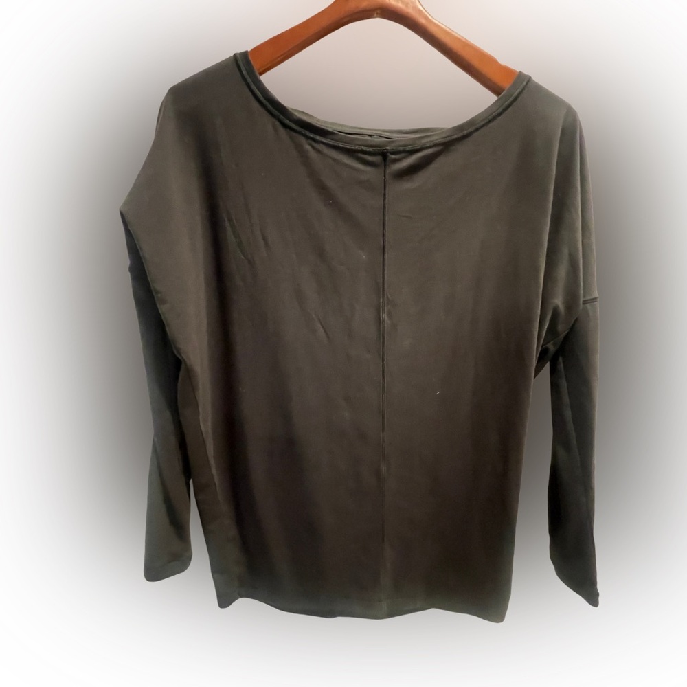 Athleta Long Sleeve Dolman Top | XXS | Soft Black Modal Blend |